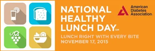 American Diabetes Association National Healthy Lunch Day banner
