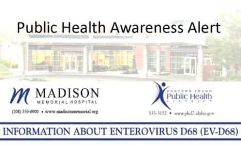 Public Health Awareness Alert about Enterovirus D68 from Madison Memorial