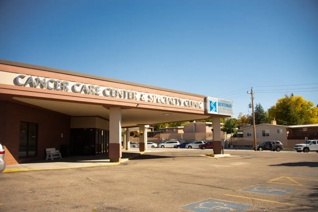 Cancer Care Center and Specialty Clinic entrance and parking lot