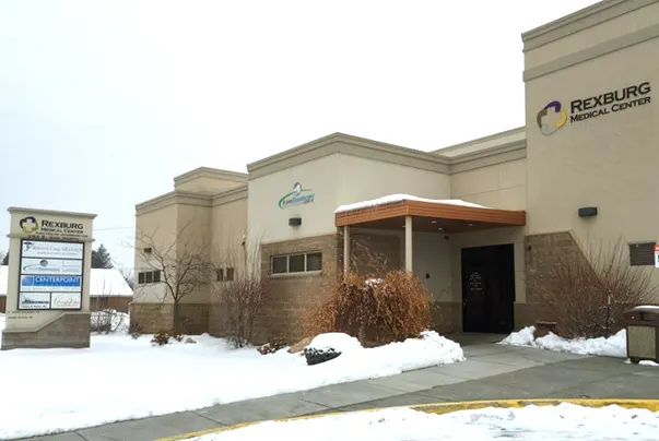 Rexburg Medical Center building in the snow