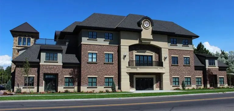 Three-story brick and stone medical office building