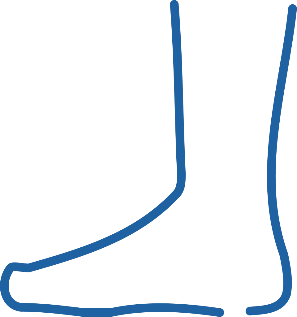 Icon of a foot and ankle, used for podiatry services