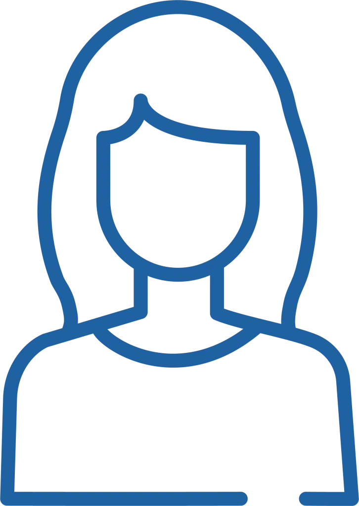 Icon of a woman, used for women's health services