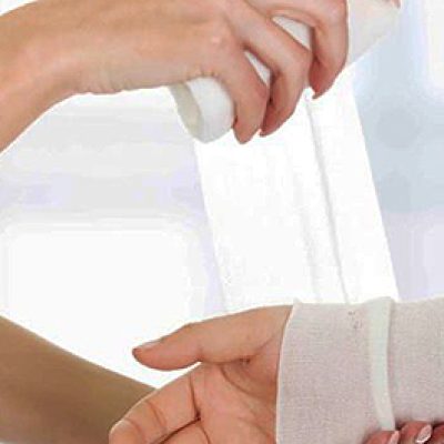 Bandaging hand