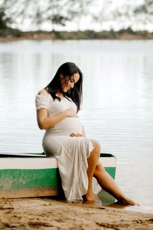 Pregnant Women at Lake