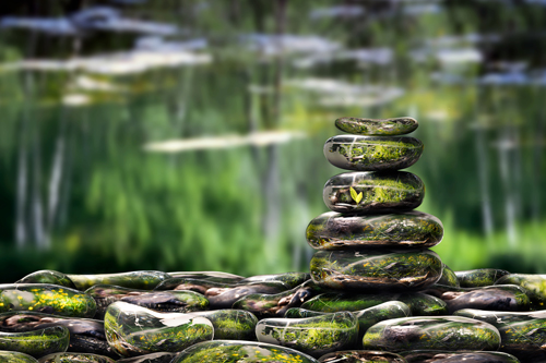 Mental Health Stability of mind - pile of rocks